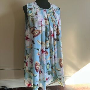 Umgee Light Blue Floral Mini Dress